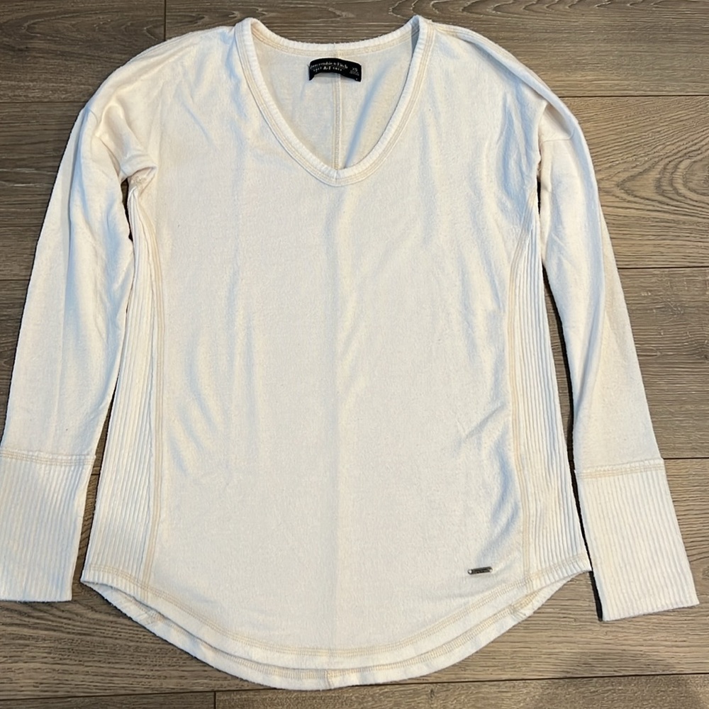 Abercrombie and Fitch Soft A&F Cozy white long sleeve